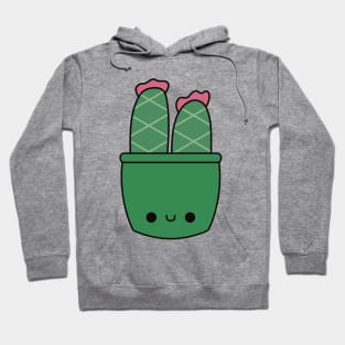 Cute Kawaii Cactus In Green Pot Hoodie